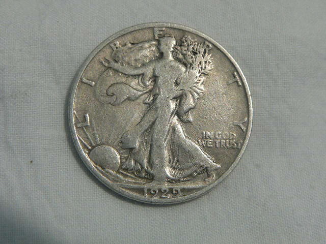 #C140  VF 1929-S Silver Walking Liberty Half Dollar