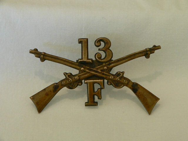 M122 Hat Insignia 13 Infantry Company F