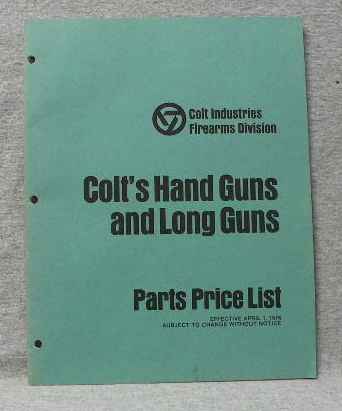 M281 Colt 1976 Parts Catalog