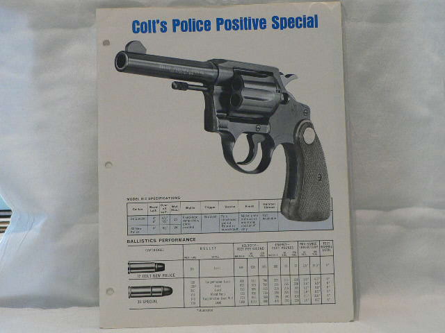 M298 Colt 1972 Flyer Colt's Police Positive Special 